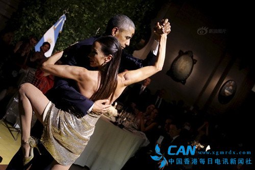 美总统奥巴马夫妇阿根廷与美女帅哥热舞探戈