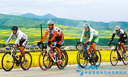 环青海湖国际公路自行车赛六名运动员受伤
