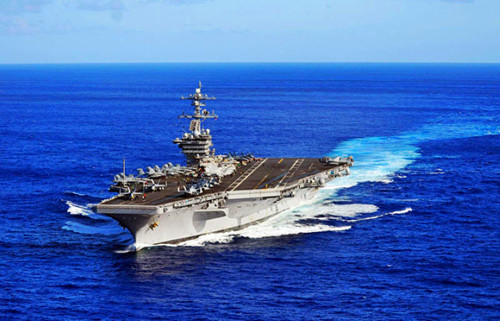 美军“卡尔·文森”号航母战斗群正由太平洋驶向南海