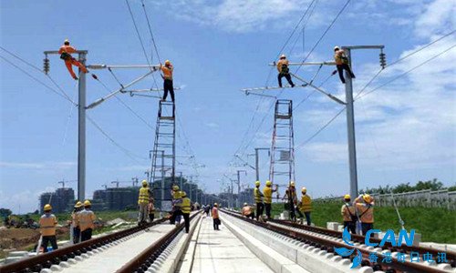 九月五日，合安高铁开始接触网送电