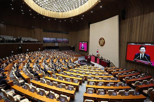 韩国总统李在明发表施政演说