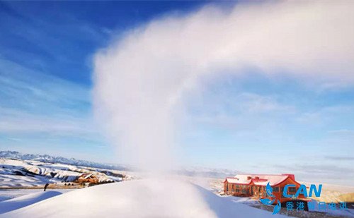 甘肃肃南:祁连山滑雪场开始造雪备战新雪季