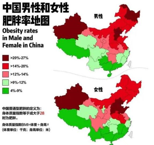 “肥胖率地图”，不能只看个热闹